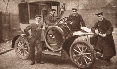 Erstes Taxi in Liverpool, 1906 von J.P. Wood